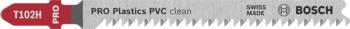 5 figūrzāģa asmeņi T 102 H, Clean for PVC, Figūrzāģiem PRO PLASTICS PVC CLEAN T102H FIGŪRZĀĢA ASMENS, 2608667446, BOSCH (2608667446)
