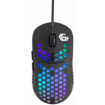 Gembird USB оптическая игровая мышь MUSG-RAGNAR-RX400, 10000 DPI, 6 кнопок, эргономичный дизайн, RGB подсветка (MUSG-RAGNAR-RX400)