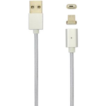 Sbox USB->Micro USB кабель MAGNETIC-MUSB-BULK, 1м, USB 2.0, серебристый, 480Mbit/s, магнитное соединение, компактный дизайн (MAGNETIC-MUSB-BULK)