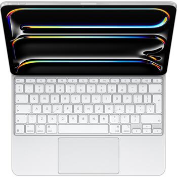Apple Magic Keyboard для iPad Pro 13 дюймов (M4) MWR43S/A, белый, USB-C, 14 функциональных клавиш, тактильная сенсорная панель (MWR43S/A)