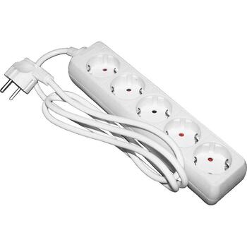 Pagarinātājs ar 5 ligzdām 3 m ar zemējumu 3G x 1.0 mm 9023839 BESK (9023839)