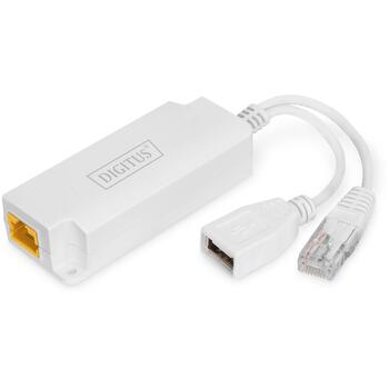 Digitus PoE сплиттер DN-95208, DC 40-57 V, DC 5 V, 1 x RJ-45, 1 x USB Type A - 5 V 2.5 A (DN-95208)