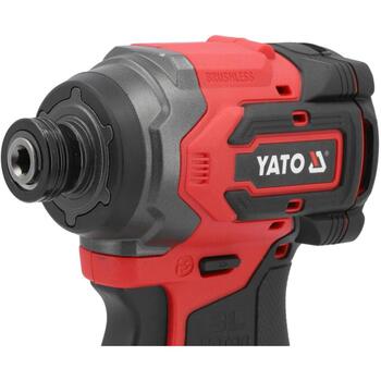 Yato ударная отвертка YT-82798, 18В, 1/4'', 230Нм, 4Ач, 4 скорости, 3000 уд/мин, Li-ion, бесщеточный двигатель, LED подсветка (YT-82798)