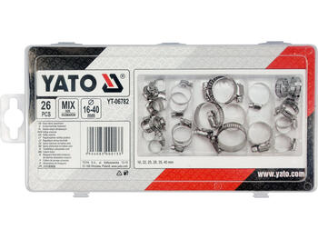 Yato набор хомутов YT-06782, 26 шт, 16-40 мм, железо, оцинкованный (YT-06782)