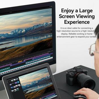 Vention Kabelis MINI DP uz DP 2M/BLUE HCFLH, 8K UHD, Dinamiska HDR, VRR (HCFLH)