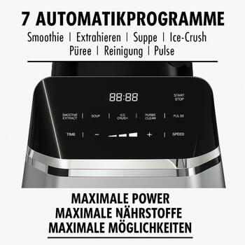 Gastroback Блендер 40987, 2000 W, 2 л, 7 автоматических программ, титановые лезвия, низкий уровень шума (40987)