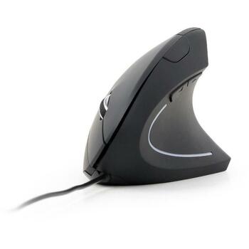 Gembird USB datorpele MUS-ERGO-01, 3200DPI, 6 pogas, ergonomisks, optiskais, vertikāls dizains (MUS-ERGO-01)