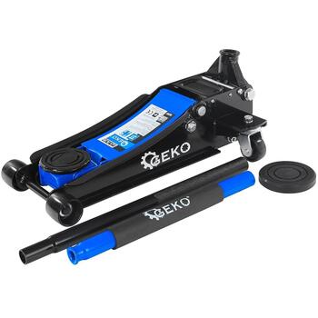 Geko Низкопрофильный домкрат G02187, 3T, 85mm, 430mm, два поршня, резиновые накладки 2 шт. (G02187)