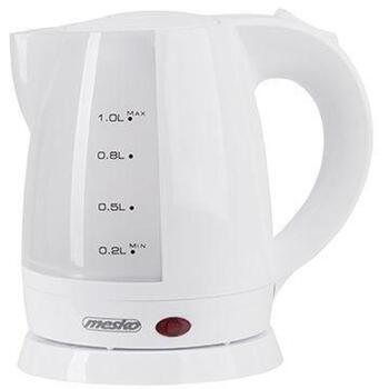 Mesko Чайник MS 1276, 1600 W, 1 L, Пластик, 360° поворотная база, Белый (MS 1276)
