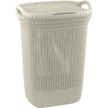 Curver Knit veļas kaste 0803676X64, 57L, 45,2x34,1x61,4cm, plastmasa, balta (0803676X64)