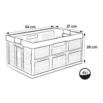 Keeeper Ben складной ящик 0610297826, 54x37x28см, 45л, 50кг, графитовый цвет (0610297826)
