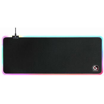 Gembird spēļu peles paliktnis MP-GAMELED-L, 800mm, 300mm, 5V, 10 gaismas režīmi, RGB apgaismojums, neslīdoša pamatne (MP-GAMELED-L)