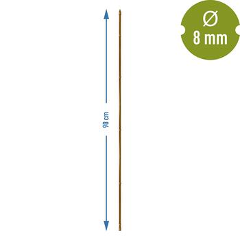 Bioogrod Dārza miets 720418, 90cm, 8mm, tērauds ar plastmasas pārklājumu, bambusa formas, brūns (720418)