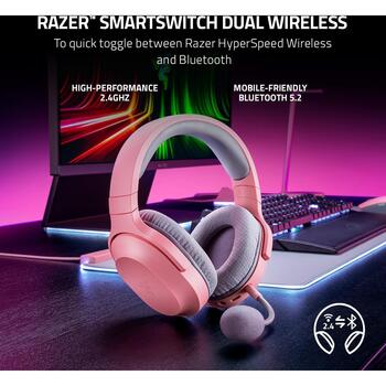 Razer Barracuda X наушники RZ04-04430300-R3M1, 50ч, 20-20k Гц, 32 Ω, 40 мм, Bluetooth 5.2, USB-C, 3,5 мм, розовый (RZ04-04430300-R3M1)