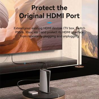 Vention HDMI кабель AHCBD 4K@60Hz, 0.5 м, прямой разъем, золотые контакты, HDR, черный (AHCBD)