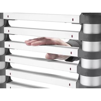 Hailo Teleskopiskās kāpnes T80 FlexLine 037113111, 11 pakāpieni, alumīnijs, 102-322 cm, 395 cm, 150 kg (037113111)