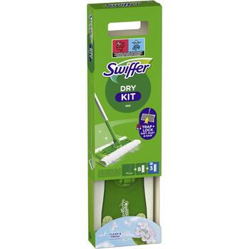 Swiffer Sweeper Starter Kit slota ar 11 salvetēm (sausas 8 gab + mitras 3 gab) (80713351)