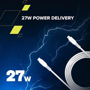 Кабель с подключением USB C к Lightning и быстрой зарядкой 30 Вт CLN30SC C-L 30W 1.2 m Белый CNS-CLN30SC12W CANYON (CNS-CLN30SC12W)