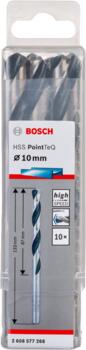 Urbis metālam PointTeQ 10 x 87 x 133mm, 10 gab., Urbjmašīnām/skrūvgriežiem POINTTEQ HSS SPIRĀLVEIDA URBIS, 2608577268, BOSCH (2608577268)