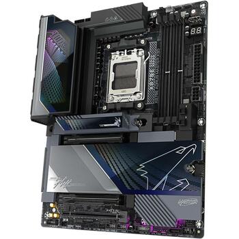 Gigabyte X870E A MASTER X, AMD AM5, 4 DIMM DDR5 līdz 9000MT/s, 5 M.2, 10GbE LAN, Wi-Fi 7, 18+2+2 fāzes VRM (X870E A MASTER X)