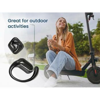 Gembird наушники OWS-01-BK BT 5.0, 10 м, 3 ч, 9 ч с зарядным кейсом, Li-Poly, черные, ear-hook, LED индикаторы (OWS-01-BK)