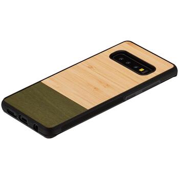 Man&Wood Чехол для смартфона M6243B, 6.1 дюйма, натуральное дерево, поликарбонат, Зеленый, совместим с Samsung Galaxy S10 (M6243B)