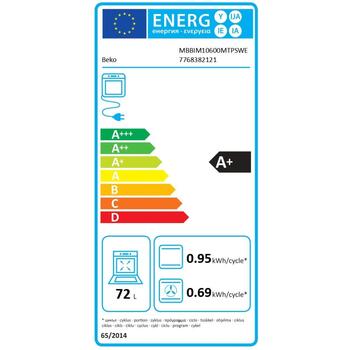 Beko Духовка MBBIM10600MTPSWE, 72 Л, Электрическая, Пиролиз, Электронная, Функция пара, Черная (MBBIM10600MTPSWE)