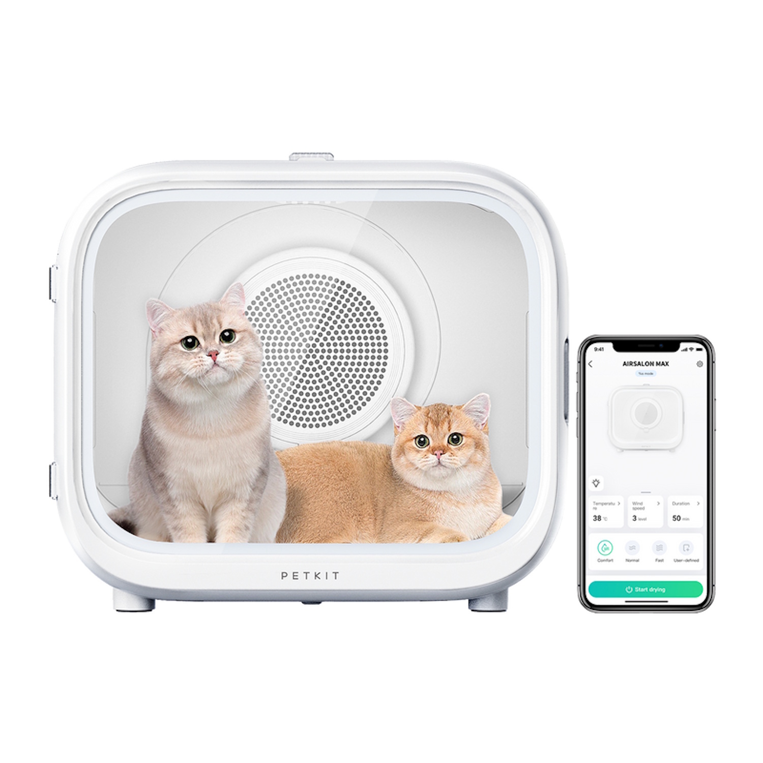 Умная сушилка для домашних животных с точным контролем температуры AirSalon PD10 Max Pro Smart Pet Dryer Белая PETKIT (PD10 Max Pro)