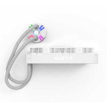 Zalman Ūdens dzesētājs Reserator5 Z24 ARGB White ZT1225ASM, 120mm, 27mm, 278mm, 1000-2500 apgr./min., 0,7-0,85L/min, 12V, 0,35A, 4 (Reserator5 Z24 ARGB White)
