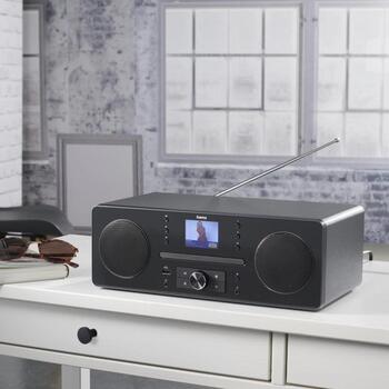 Hama цифровое радио 00054253, DAB+/FM, 10W RMS, 30 ячеек памяти, Bluetooth, USB, AUX, 2,4 дюйма TFT (00054253)