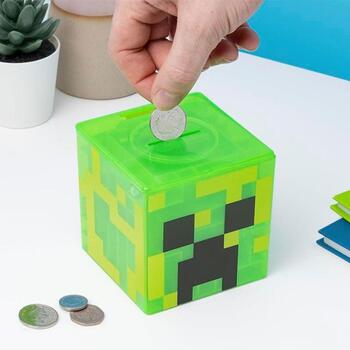Paladone Minecraft Creeper labirinta seifs V2 PP12299MCFV2, 9cm, ar uzlīmēm, oficiāla Minecraft prece (PP12299MCFV2)
