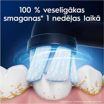 Oral-B nomaināmie zobu birstes uzgaļi iO GentleCare Black 4, 4 gab., pieaugušajiem, ļoti mīksti sari, krāsu maiņas indikators (iO refill GentleCare Black 4)