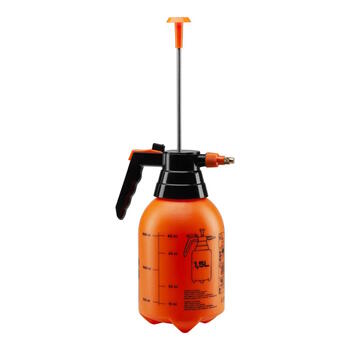 Kompakts rokas pneimatiskais dārza smidzinātājs – fumigators 1.5 L 2.5–3 bar regulējama metāla sprausla HDPE korpuss 2.5–3 m 70-146 Polax (70-146)