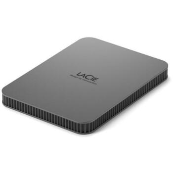Lacie Внешний HDD 2TB STLR2000400 USB Type-C, 3.2 Gen 1, серый, защита паролем, USB-кабель в комплекте (STLR2000400)