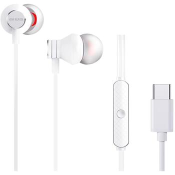 Aiwa ESTM-50USB-C/WT, внутриканальные наушники, USB-C, 10mm, 16Ω, 20-20000Гц, 105дБ, микрофон, 120см, белый (ESTM-50USB-C/WT)