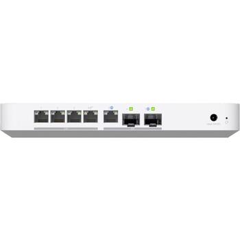 Ubiquiti Маршрутизатор UCG-Fiber, 10, 100, 1000, 2500, 10000 Mbit/s, 4x2.5GbE, 30W, 3GB RAM, белый цвет. (UCG-Fiber)