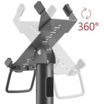 Sbox Kredītkaršu termināļa statīvs PTM-03, 176mm, 179x86x27mm, VeriFone VX 520, alumīnijs, tērauds, plastmasa, +180°/-180° (PTM-03)