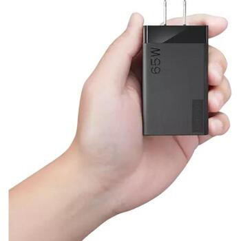 Lenovo Путевой адаптер USB-C AC 40AW0065WW, 65 Вт, AC 100-240 В, 5/9/15/20 В, 4 вилки, компактный дизайн (40AW0065WW)