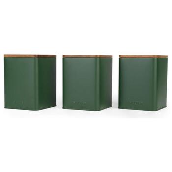 Salter Контейнер BW12898G, 3 отсека, 1.6L, Зеленый, Крышки из акации, Матовая отделка (BW12898G)