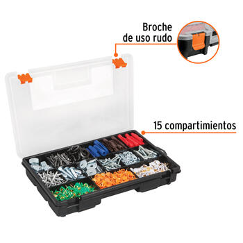 Truper organizātors-kaste ar 15 iedalījumiem, 280x180x44mm ORG-15 TRUPER (ORG-15)