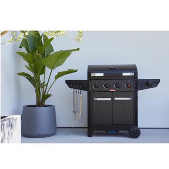 Barbecook Luca 412 газовый гриль для готовки на улице 4 горелки Grill Booster 3.8кВт боковая горелка чугунные решетки шкаф BC-GAS-3100 (BC-GAS-3100)