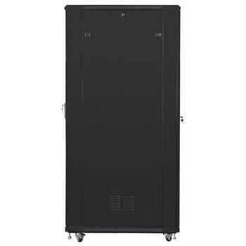 Lanberg Напольный шкаф FF01-8242-12B, 800mm, 1200mm, 42U, 800kg, Стеклянная дверь, IP20, 4 вентилятора (FF01-8242-12B)
