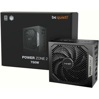 Be Quiet Datora barošanas bloks POWER ZONE 2 BP006EU, 750W, 80 PLUS Platinum, 140mm ventilators, 1x12V, 6xSATA (BP006EU)
