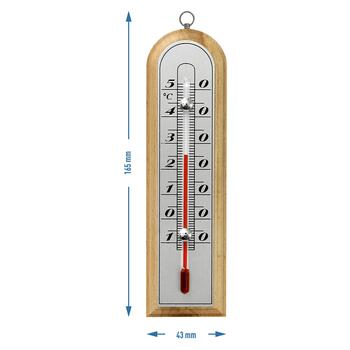 Bioterm 010701 Комнатный термометр, от -10 до +50°C, 16см, деревянный, серебряная шкала, подвесной (010701)