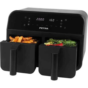 Petra Gaisa fritieris PT4750BLKVDEEU7, 2x3,7l, 1300W, elektroniskais panelis, mazgājamas daļas (PT4750BLKVDEEU7)