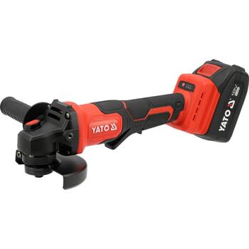 Yato Угловая шлифмашина YT-828255, 18V, 125mm, BL мотор, 2x4Ah (YT-828255)