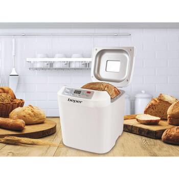 Beper Хлебопечка BC.130, 550 W, 0.6 kg, 12 программ выпечки, таймер на 13 часов, поддержание тепла 1 час (BC.130)
