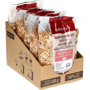 Browin Древесная щепа 780840, 450г, KL 08, смесь ольхи и бука, для копчения и гриля свинины (780840)