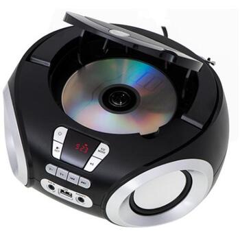 Adler CD Boombox AD 1181bs, 2x4W, 20 FM станций, USB подключение, LCD дисплей, Аккумулятор, AUX вход (AD 1181bs)