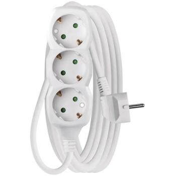 Emos Удлинитель P0325R, 5 м, белый, 3× 2P + PE ГЕРМАНИЯ, ПВХ, 3 680 Вт, защита от детей (P0325R)